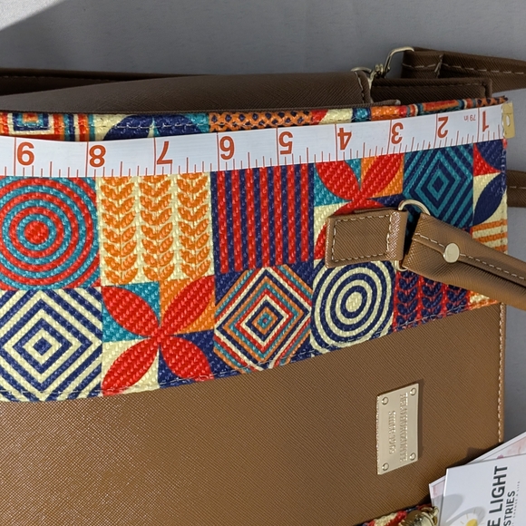 New Artisan Geometric Tote Bag - Boho Tribal Aztec Print - Brown Multicolor Shou - Picture 10 of 11